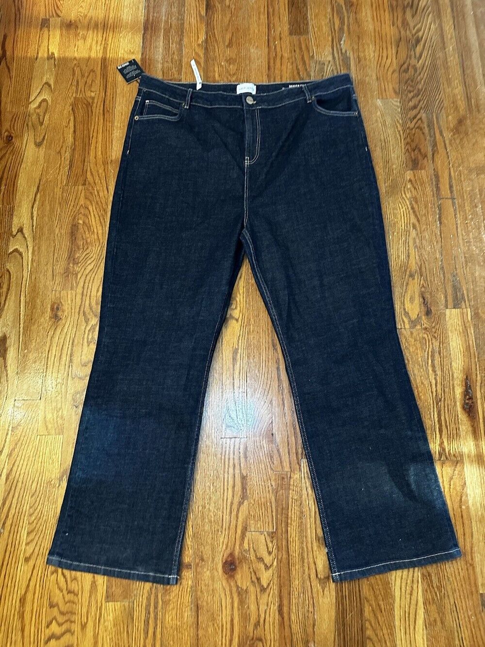 Lola Women’s Plus Size Jeans Denver DRB High Rise Straight Leg Size 42 Dark Wash
